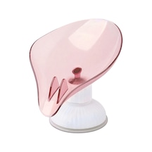 Suntek Banyo Pembe Plastik Yaprak Şekli Sabunluk Tutucu