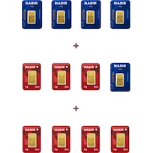 Nadir Gold 24 Ayar 19,5 Gram Külçe Altın 5 Adet 2,5 Gram Külçe Altın + 7 Adet 1 Gram Külçe Altın