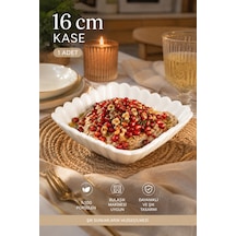 Porsima 1750n Porselen Kase Kare Desenli Derin Salata Kase 16cm