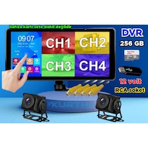 Dvr Dokunmatik Ekran Video Müzik 2 Ad Ahd 180 Derece Kamera Seti