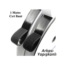 1 Metre Arkası Yapışkanlı Siyah Cırt Cırtlı Bant Amerikan Fermuar