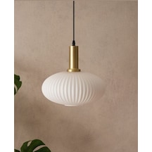Mylights Modern Opal Sarkıt Avize 25cm Bronz Askılı Spor Tekli Avize Oda Mutfak Salon Korıdor Opal