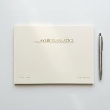 /paperto. Tarihsiz Aylık Planlayıcı, 29,7 21 Cm, 32 Sayfa, 110 Gr Ivory Kağıt, Krem Kapak, Aylık Plan Defteri Türkçe Çok Renkli
