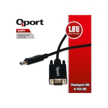 Qport Q-Dpv DisplayportM To VgaM 1.8Mt Çevirici Kablo