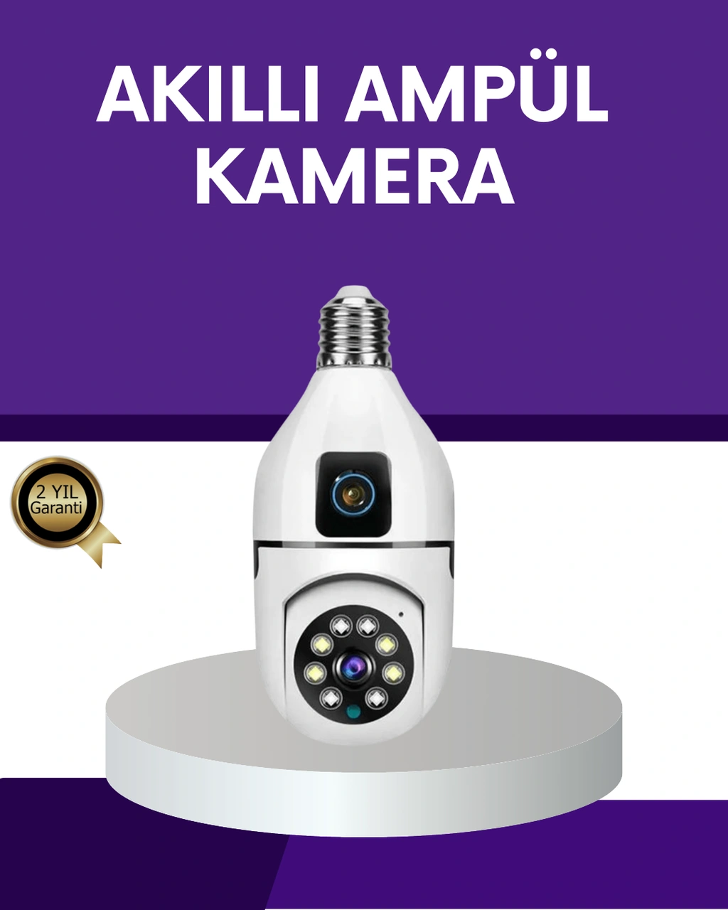 1080p Wifi Ampul Güvenlik Kamerası Gece Görüş &amp Uzaktan Erişim