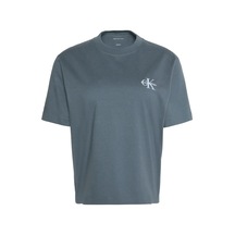 Calvin Klein Ss Boxy Left Chest M, Ceg Gri Kadın T-shirt