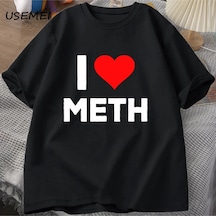Flood Of Style Ben Aşk Komik Tişört Erkekler Pamuk Kısa Kollu Tshirt Erkek O Boyun Pamuk Rahat T-shirt Yaz A Siyah