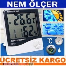 Nem Ölçer Termometre Dijital Masa Duvar Saati