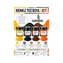 Toz Mum Boyası Seti 10 Cc 4 Lü Soya & Parafin Wax Için Sarı, Siyah, Kahverengi, Turuncu Bkfab4srskht10g Karışık