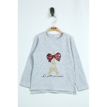 Toontoy Kids Toontoy Kız Çocuk Tişört Paris Baskılı Gri Melanj Toontoy Kids Toontoy Kız Çocuk Tişört Paris Baskılı Gri Melanj