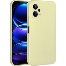 Kilifone - Xiaomi Uyumlu Redmi Note 12 5g - Kılıf Mat Renkli Esnek Premier Silikon Kapak - Gold