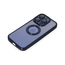 Apple iPhone  Uyumlu - 15 Pro Max Kılıf Slot Silikon - Lacivert