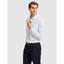 Pierre Cardin Açık Mavi Slim Fit Dokulu Uzun Kollu Gömlek 50333820-vr003