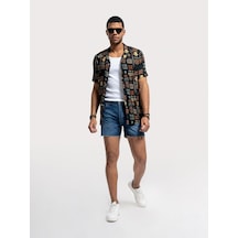 LOFT Straight Fit Erkek Şort Lf2036225 Q1.v1 Denim