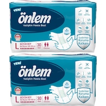 Önlem Hasta Bezi Bel Bantlı Tekstil Yüzey Large Büyük 60 Adet