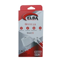 Elba ELB07-USB-25WIOS Beyaz 25W Usb Ev Şarj Kafa+ Usb 1mt Lightni