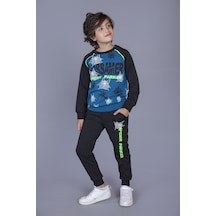 Toontoy Kids Toontoy Erkek Çocuk Gossamer Baskılı Takım Petrol Mavi