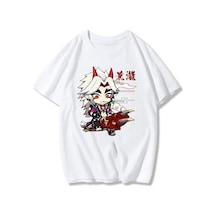Noıssey Kırmızı Etiket Gala Genshin Impact T-shirt 09360 Beyaz