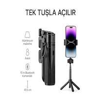 41.5 Cm 360 Ayarlanabilir Bluetooth Kumandalı Kablosuz Tripod Selfie Stick Monopod