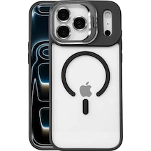 Joko Apple İphone 17 Pro Max Remim Lensli Magsafe Standlı Kapak - Siyah Beyaz