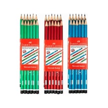 Faber Castell Mercanlı Kurşun Kalem 36 Adet 3 Renk Çok Renkli