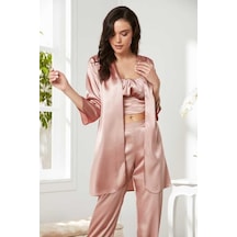 Pierre Cardin Brandy Saten 3'lü Pijama Takım 2075 Bronz Pierre Cardin Brandy Saten 3'lü Pijama Takım 2075 Bronz