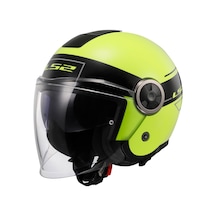 Ls2 Classy Classıc Açık Motosiklet Kaskı Neon Sarı - Siyah
