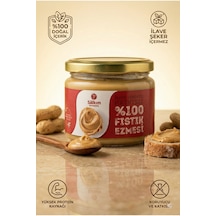 %100 Yer Fıstığı Ezmesi Şekersiz Katkısız - 300gr - Cam Kavanoz