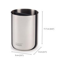 Joseph Joseph Easystore - Lüks Paslanmaz Çelik Diş Fırçası Tutucu Caddy Banyo Depolama, Standart Çelik Diğer