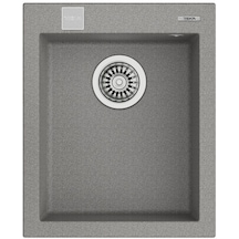 Teka Forsquare 34.40 Tg Tek Hazneli Tezgahüstü/Tezgahasıfır (Flush) Tegranite Eviye - Stone Grey - 115230011