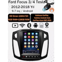 Ford Focus 3/4 2012-2018 9.7 Inç Tesla Tarzı Ekran 6gb Ram 128gb Rom Android 14 Multimedya Navigasyon Kablosuz Carplay 9.7''