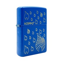 Zippo Sky Blue Flame Dizayn Çakmak Mavi