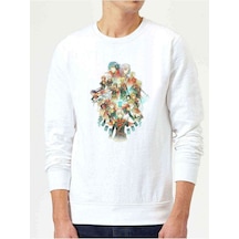 Anime Tokyo Ghoul Anteiku Baskılı Beyaz Erkek Örme Sweatshirt (534642014)