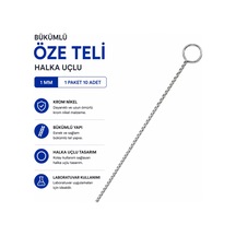 Bükümlü Öze Teli Halka Uçlu 1 Mm 1 Paket 10 Adet