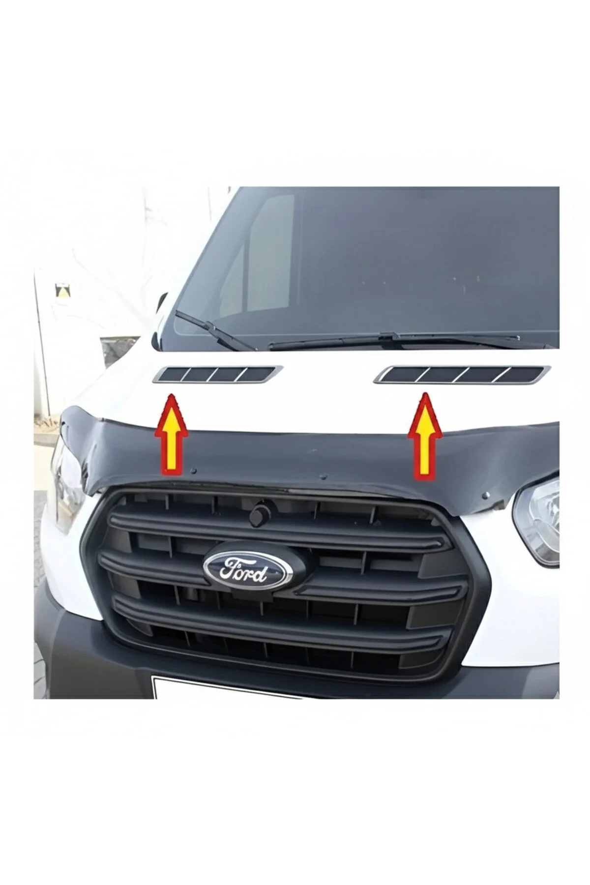 Ford Transit 2014 Üzeri Krom Paslanmaz Çelik Ön Kaput Havalandırma