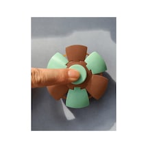 Alvera Press Küresi 3d Baskı Dönüşen Mekanik Fidget Stres Oyuncağı-mint-kahverengi