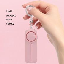 Novahub Beyaz Güvenli Kişisel Alarm - Kadınlar Çocuklar Yaşlılar İçin Led Işık İle 130db Kendini Savunma Anahtarlık Alarmı Acil Güvenlik Alarmı