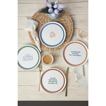Keramika Motto Line Stackable Pasta Tabağı 21 Cm 4 Adet 22645-22731-35-36 Çok Renkli