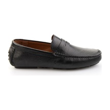 Bambi Siyah Hakiki Deri Erkek Loafer Ayakkabı E01547009740 Siyah