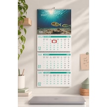 Lizy 2027 Sualtıtemalı Gemici Takvimi Spiralli 33x24 Cm Tasarım-1