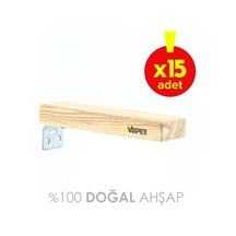 Pine Güvercin Tüneği Doğal Ahşap 4 x 2 x 15 Uzunluk 15 Adet