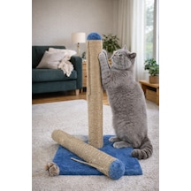 Lacivert Kedi Tırmalama Tahtası Yedek Borulu-42cm