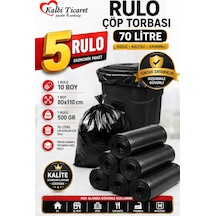 Kalın Çöp Torbası Jumbo Boy Siyah Çöp Poşeti 5 x 500 G