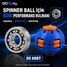 608 Kapaksız Hızlı Dönen Performans Rulmanı 8x22x7 Mm Spinner Ball Ve Hobi Uyumlu 20 Adet Adet / 20 Adet
