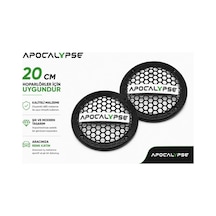 20cm Hoparlör Kapağı - Apocalypse Logolu Kaliteli Plastik Midrange Hoparlör Kapak 20 Cm - 2 Adet