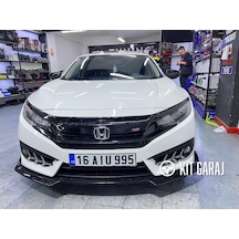 Kit Garaj Honda Civic Fc5 2016-2021 3 Parça Piano Black Ön Lip Plastik Boyalı