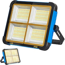L03 Solar Taşınabilir Led Kamp Lambası 150w 306 Led Usb Şarjlı Powerbank Özellikli Su Geçirmez Flaşhör 4 Mod Ip66 Açık Mavi