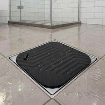 Siyah Kare Evye Gider Koku Önleyici Silikon Mat - Lavabo Süzgeç Ve Haşere Engelleyici Bx40 Çok Renkli