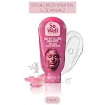 Soyulabilen Kolajen Şeffaf Gece Maskesi 100 Ml Nemlendirici & Aydınlatıcı Yüz Maskesi
