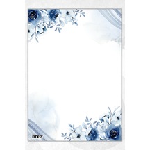 A5 Çiçek Bloknot Çizgisiz Defter - 50 Yaprak - Memopad - Notepad - Not Defteri - Not Kağıdı - 2999 Çok Renkli